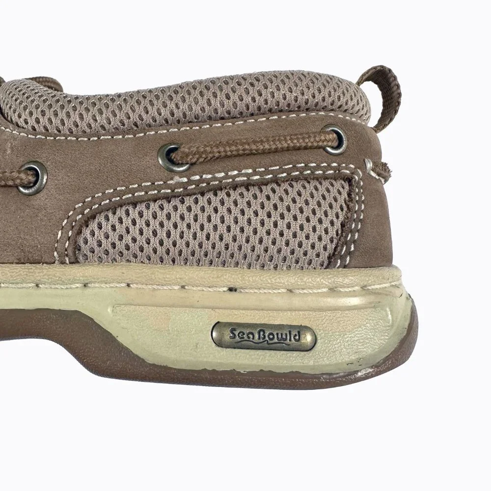 Rugged Shark Leather Boat Shoe 9 Suede Tan Tournament Series Ortholite Nautical